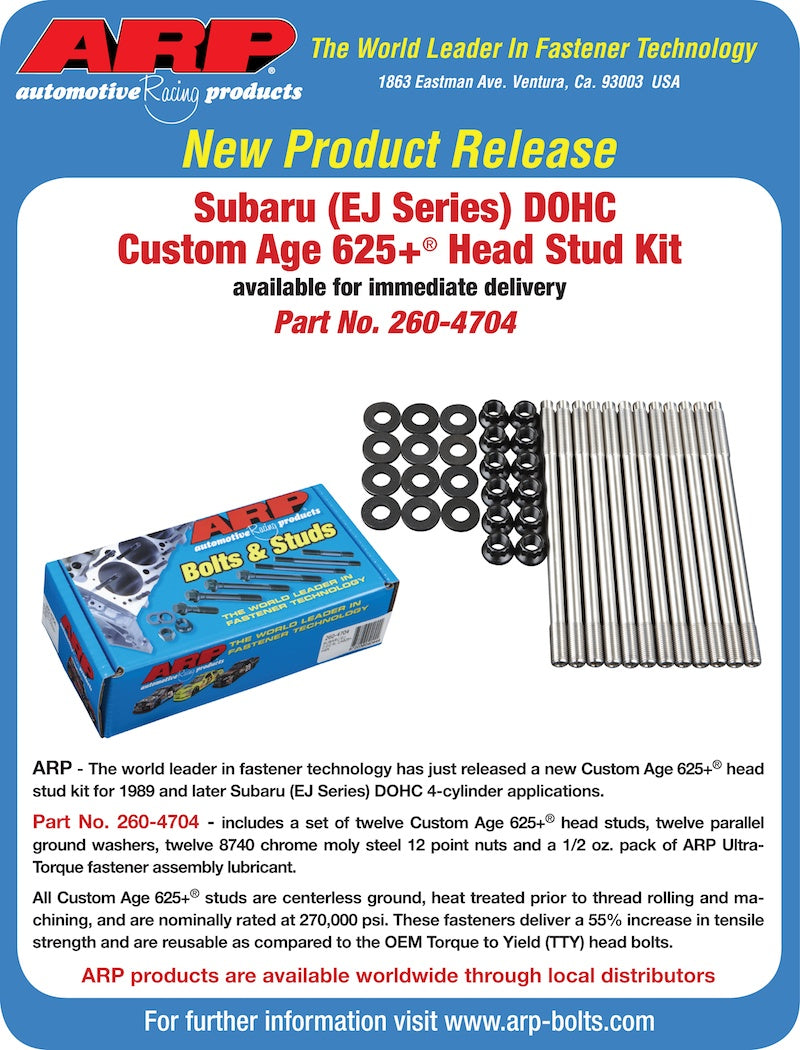 ARP Custom Age (625+) Head Stud Kit Subaru DOHC EJ20/Ej255/EJ257