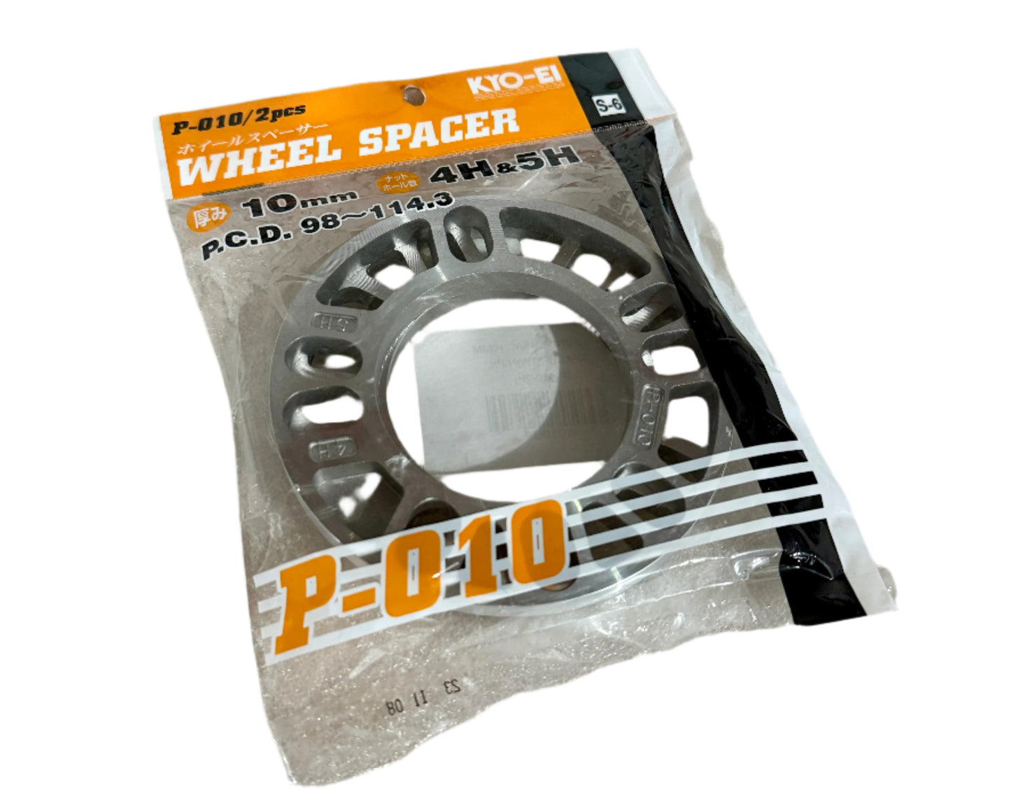Kics KYO-EI SLIP-ON WHEEL SPACER, 2PC, 10MM