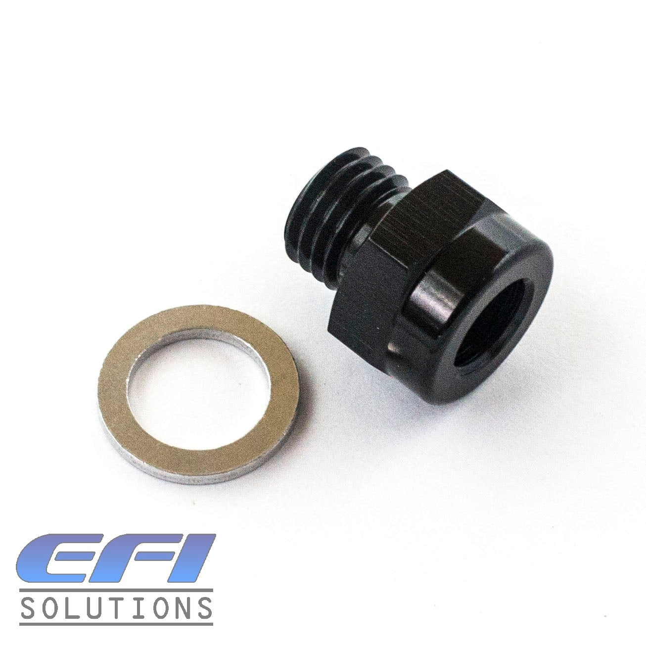 EFI Solutions Metric M12X1.5mm To Female Metric M10 x 1.0 Port Adapter (Black)