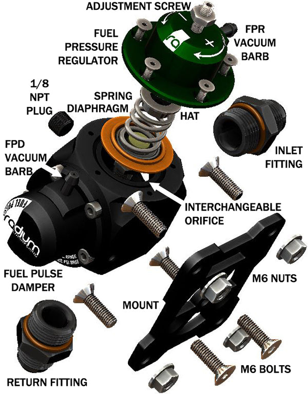 Radium Fuel Pressure Regulator-Damper
