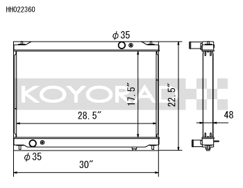 Koyorad Aluminum Radiator Nissan R35 GTR