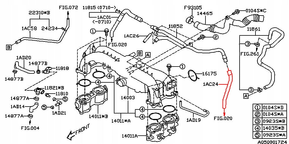 Subaru PCV Vent Hose