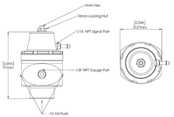 Turbosmart FPR10 Fuel Pressure Regulator Suit -10AN
