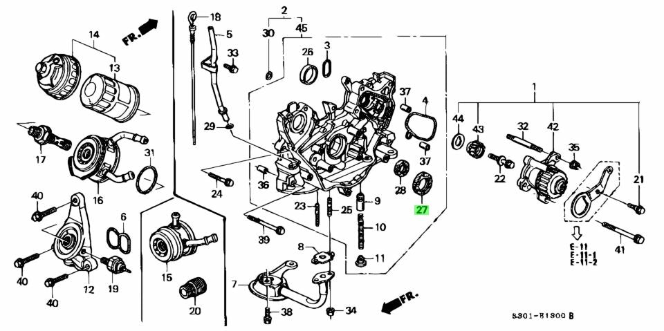 Honda Crankshaft Front Seal Prelude/Odyssey/Accord 91212-P0A-004