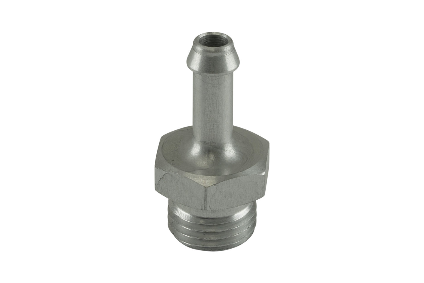 Fitting 6mm / 1/4"" Hose End to -6 AN ORB Male Straight - Silver