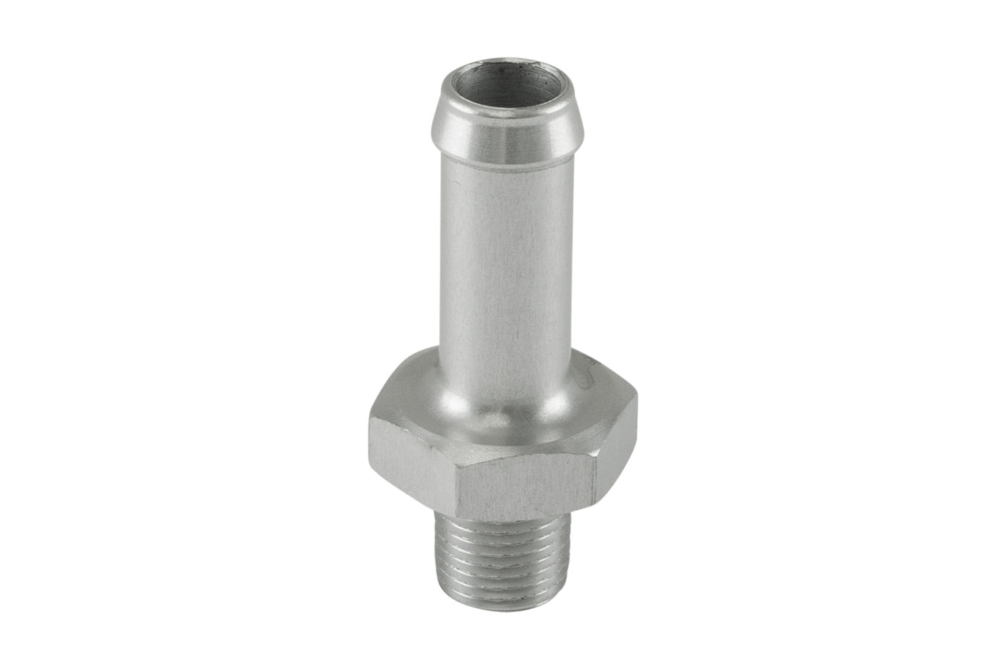 Fitting 10mm / 3/8"" Hose End to -1/8 NPT Male Straight - Silver