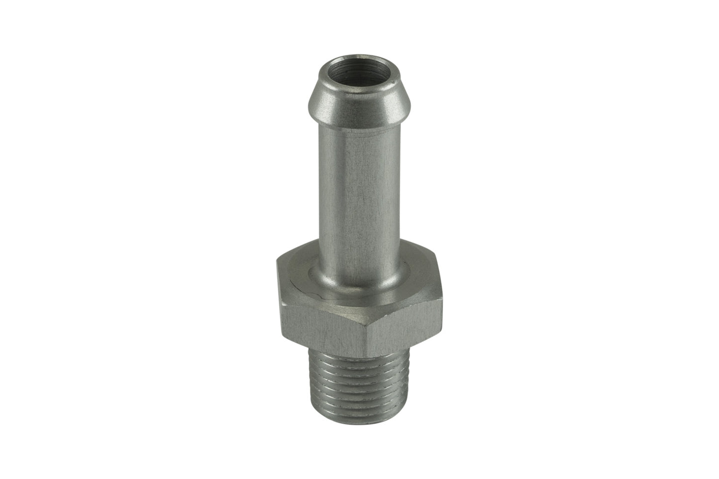 Fitting 8mm / 5/16"" Hose End to 1/8 NPT Male Straight - Silver