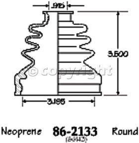 EMPI CV Boot Kit Front Right Inner Nissan Skyline R32