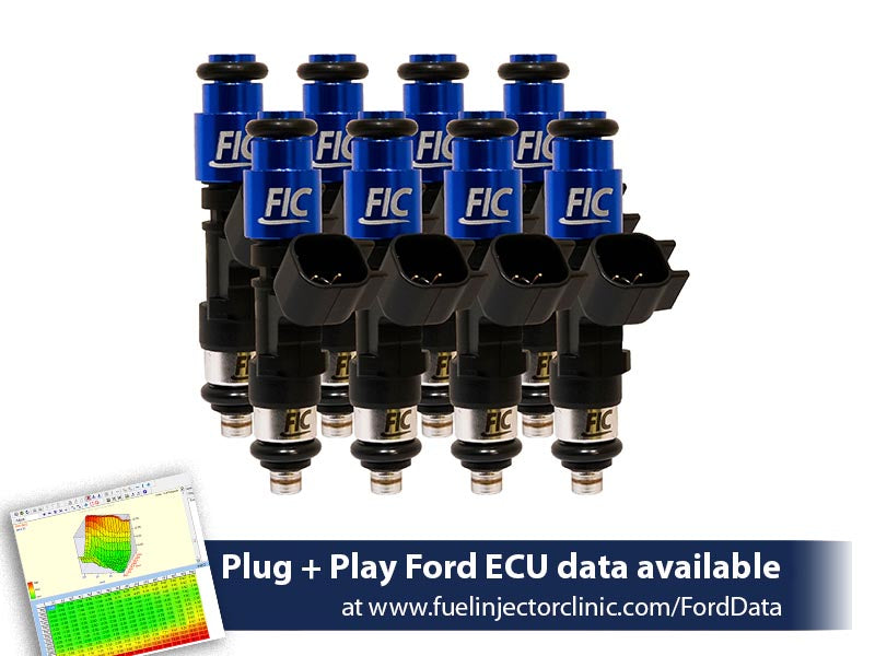 775cc (74 lbs/hr at 43.5 PSI fuel pressure) FIC Fuel Injector Clinic Injector Set for Ford F150 (1985-2003)/Ford Lightning (1993-1995)