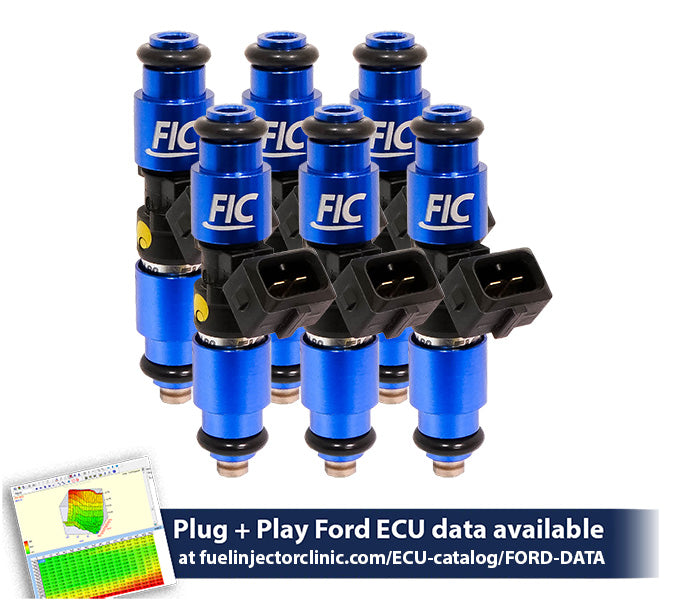 1200cc (110 lbs/hr at 43.5 PSI fuel pressure) FIC Fuel Injector Clinic Injector Set for Ford Falcon XR6T (BA/BF)
