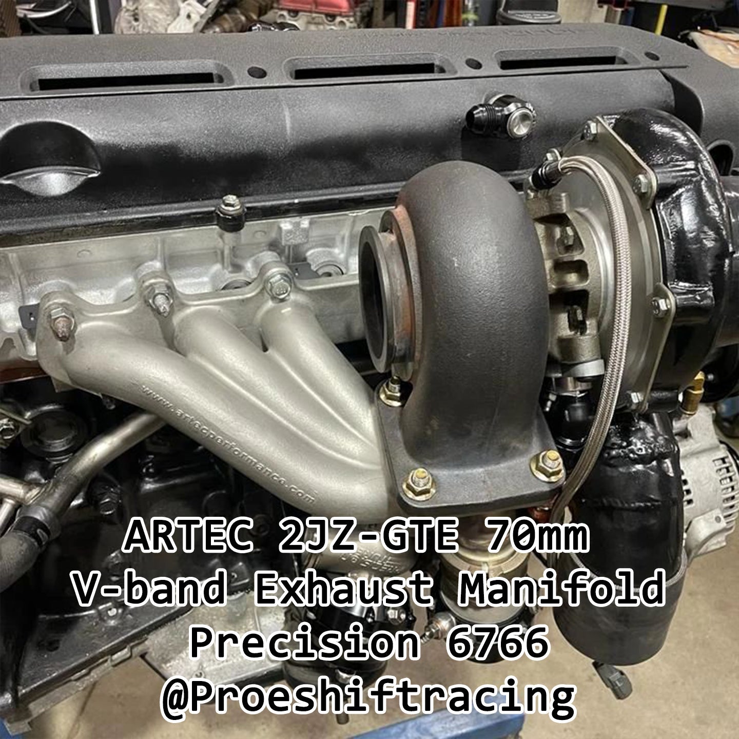 Artec Toyota 2JZ-GTE 70mm V-band Exhaust Manifold