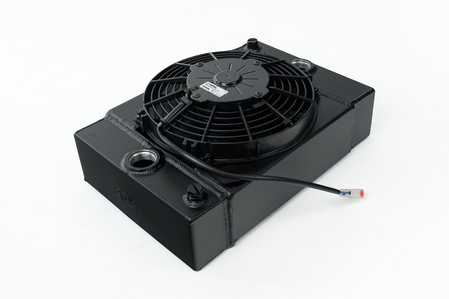 CSF Ultimate Drag Race Radiator w/ SPAL Fan & Mounting Kit "The KING Cooler" - Black