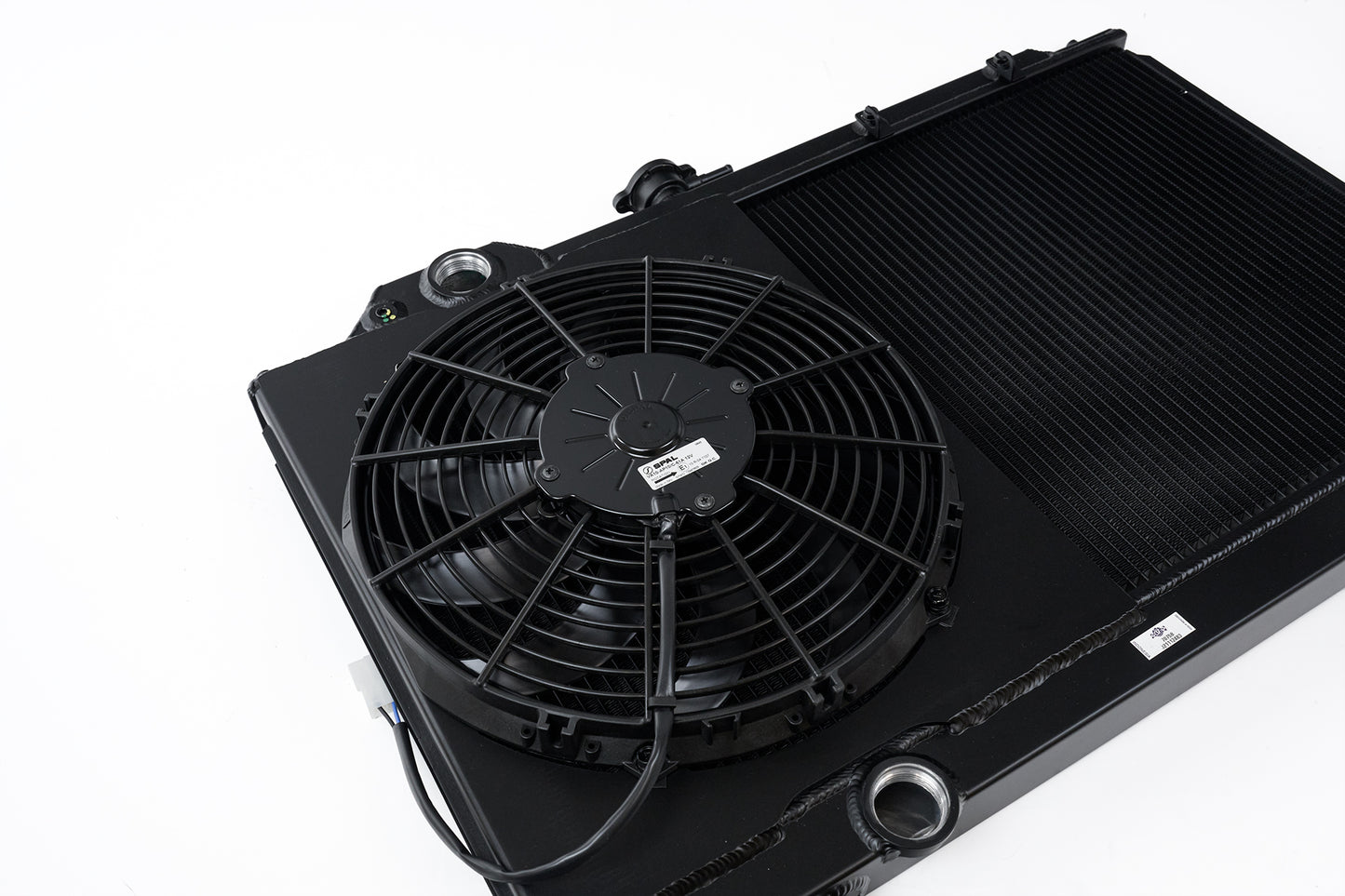 CSF Full Size Slim Radiator w/ 12in SPAL Fan Mitsubishi Evo 4/5/6/7/8/9- Black
