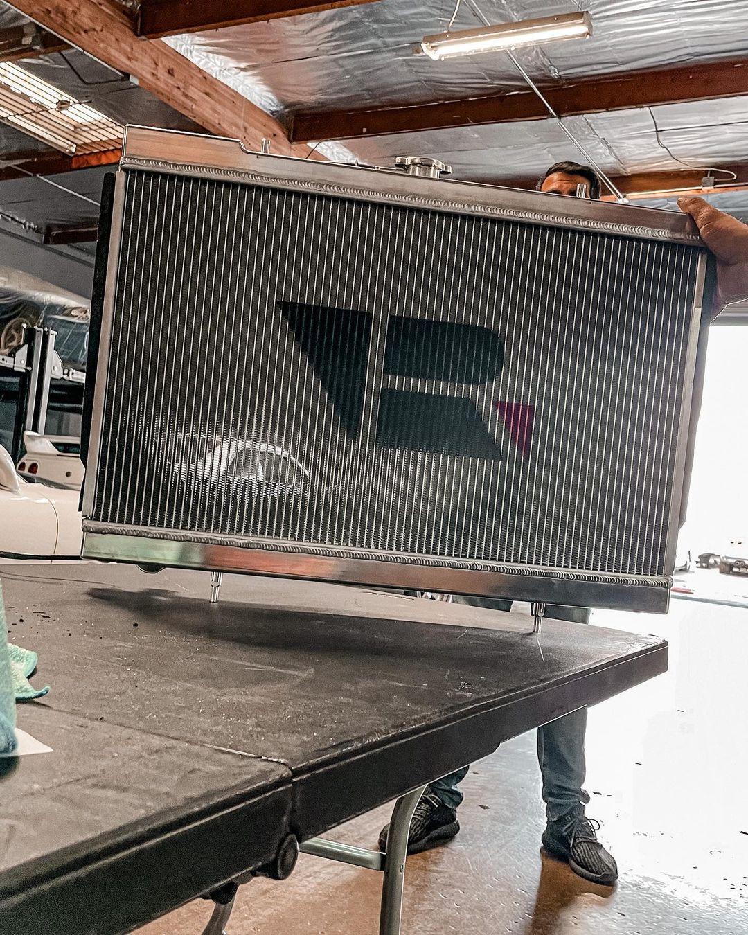 CSF Cooling - Full Billet Aluminum High-Performance Radiator R32 Skyline GT-R/GTS - Raw Billet