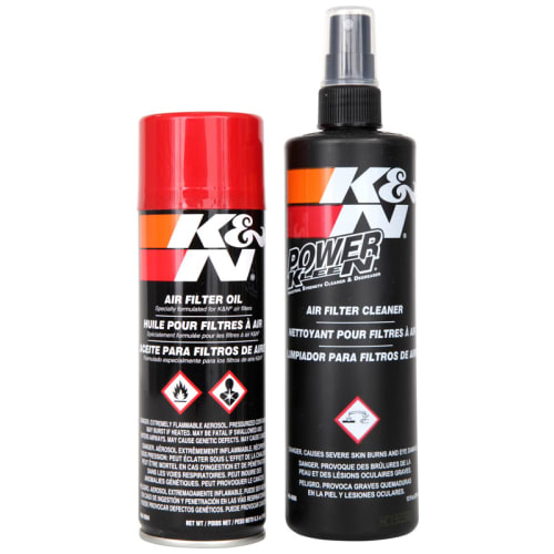 K&N Recharger Filter Care Service Kit 6.5oz Aerosol & 12oz Spray Bottle of Power Kleen