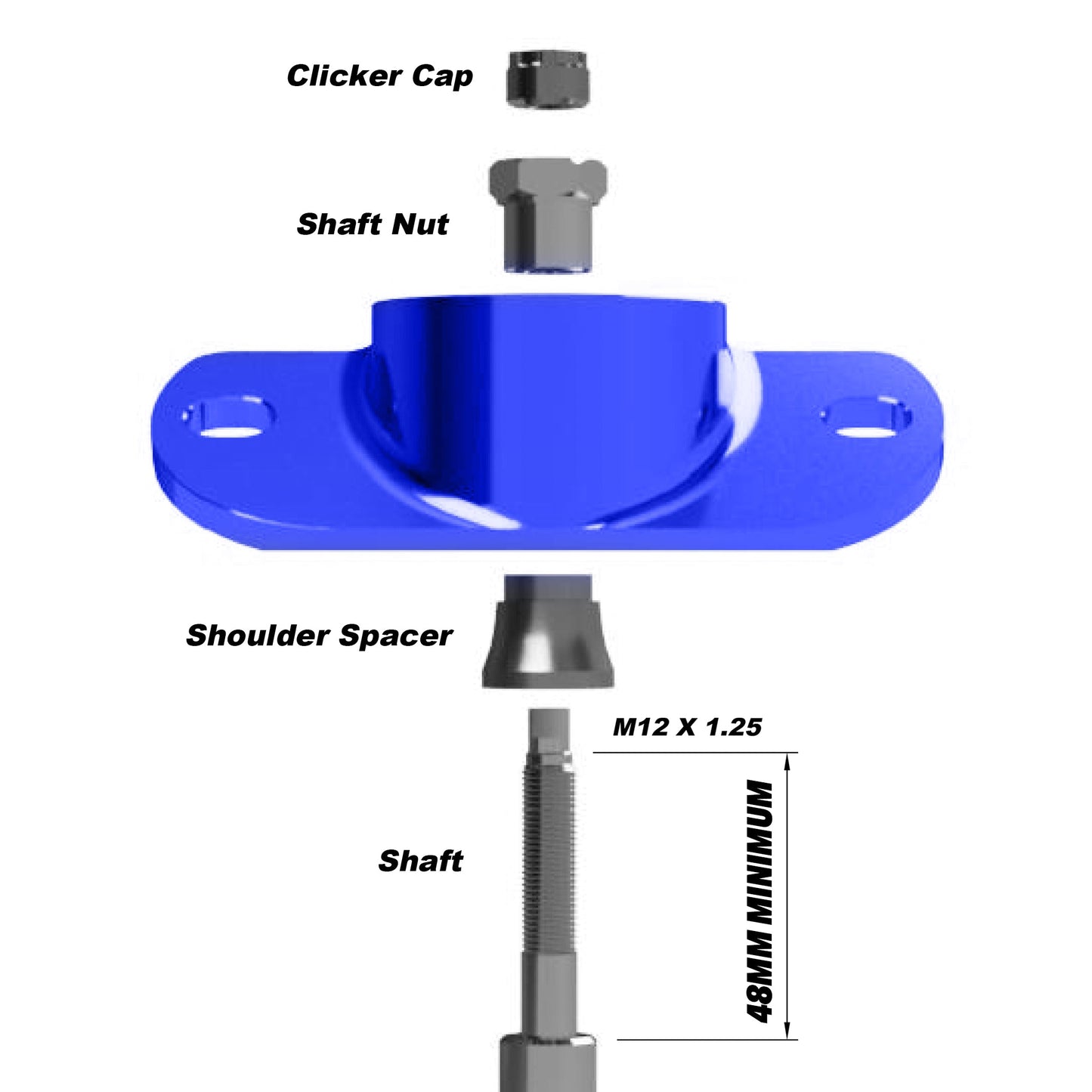 Fortune Auto PRO Reinforced Billet Upper Shock Mounts (Sold in Pairs)