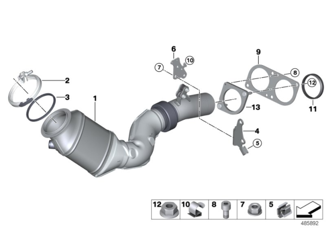 BMW Turbocharger Exhaust Gasket/Catalytic Converter