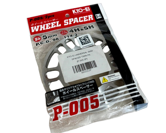 Kics KYO-EI SLIP-ON WHEEL SPACER, 2PC, 5MM