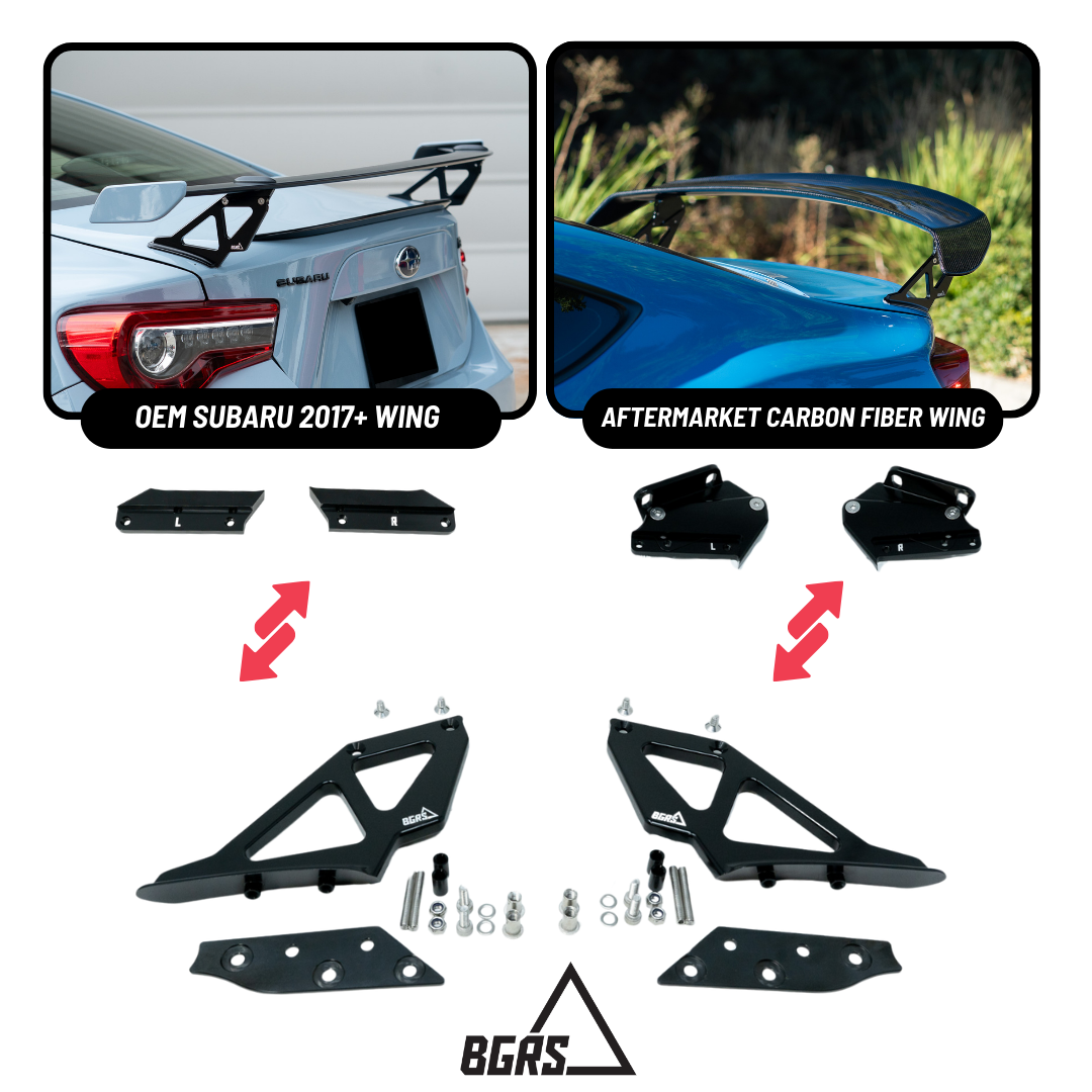 BGRS BRZ 86 Wing Riser Kit For OEM 17+ Spoilers