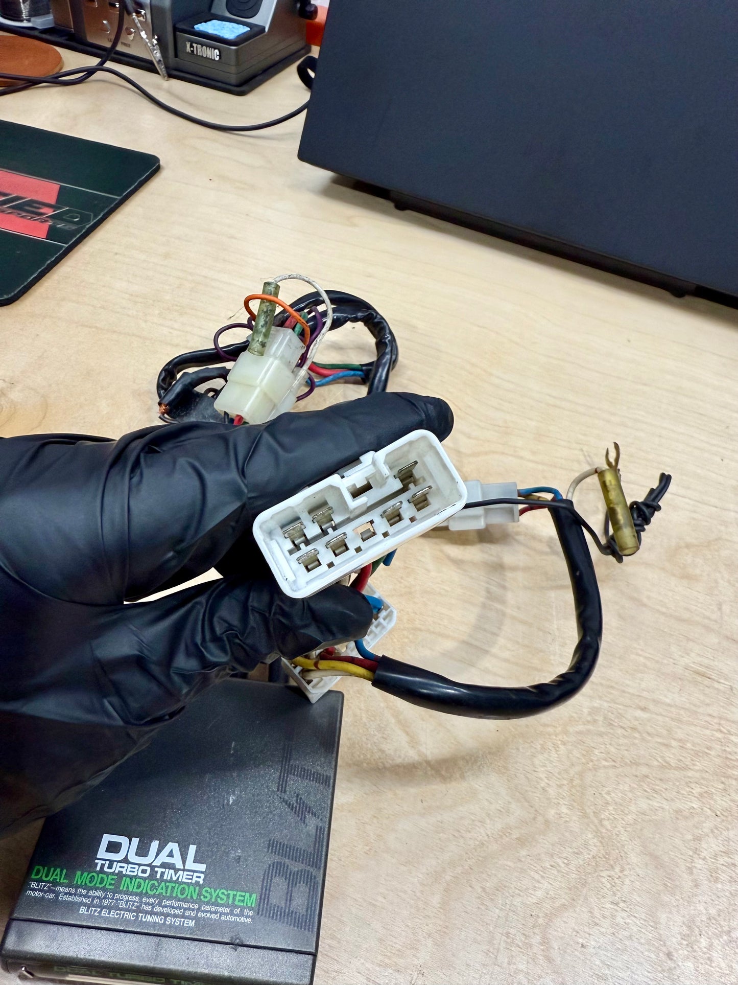 Blitz DTT Turbo Timer + Boost Gauge FD3S Harness (Used)