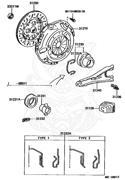 Toyota Altezza RS200 SXE10 3SGE Pilot Bearing