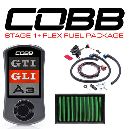 COBB Volkswagen Stage 1 + Flex Fuel Power Package WITH DSG / S Tronic Flashing (MK7/MK7.5) GTI, Jetta (A7) GLI, AUDI A3 (8V)
