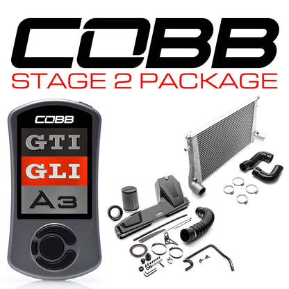 COBB Volkswagen Stage 2 Redline Carbon Fiber Power Package with DSG / S Tronic Flashing for GTI (Mk7/Mk7.5) GTI, Jetta (A7) GLI, Audi A3 (8V)