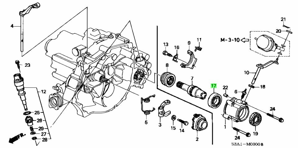Honda Acty Differential Carrier Bearing