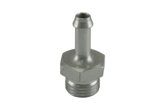 Fitting 6mm / 1/4"" Hose End to -6 AN ORB Male Straight - Silver