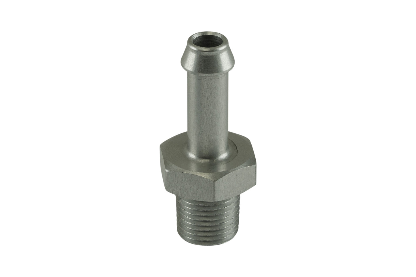 Fitting 6mm / 1/4"" Hose End to 1/8 NPT Male Straight - Silver