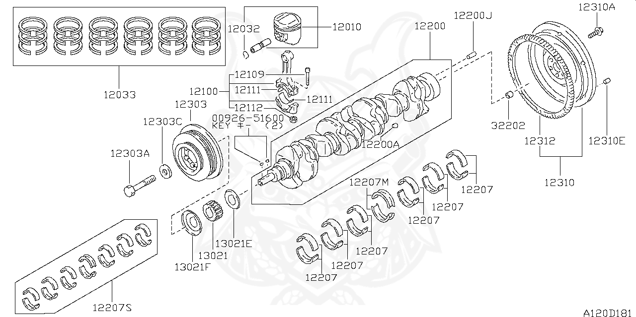 Nissan OEM Crank Sprocket RB20/25/26 Series Engine