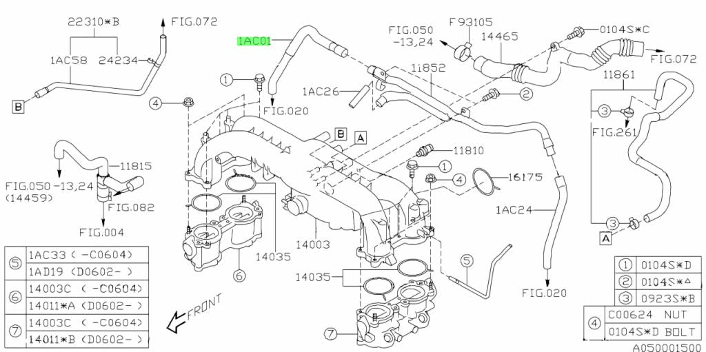 Subaru OEM PCV Vent Hose