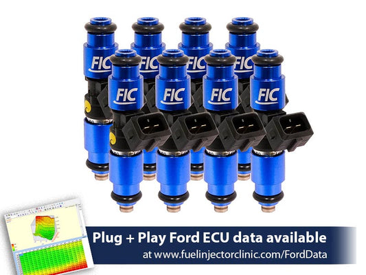 1200cc (110 lbs/hr at 43.5 PSI fuel pressure) FIC Fuel  Injector Clinic Injector Set for Ford F150 (1985-2003)/Ford Lightning (1993-1995)