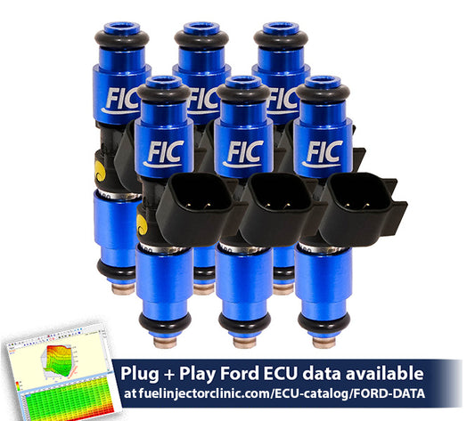 1440cc (140 lbs/hr at 43.5 PSI fuel pressure) FIC Fuel Injector Clinic Injector Set for Ford Falcon XR6T (BA/BF)