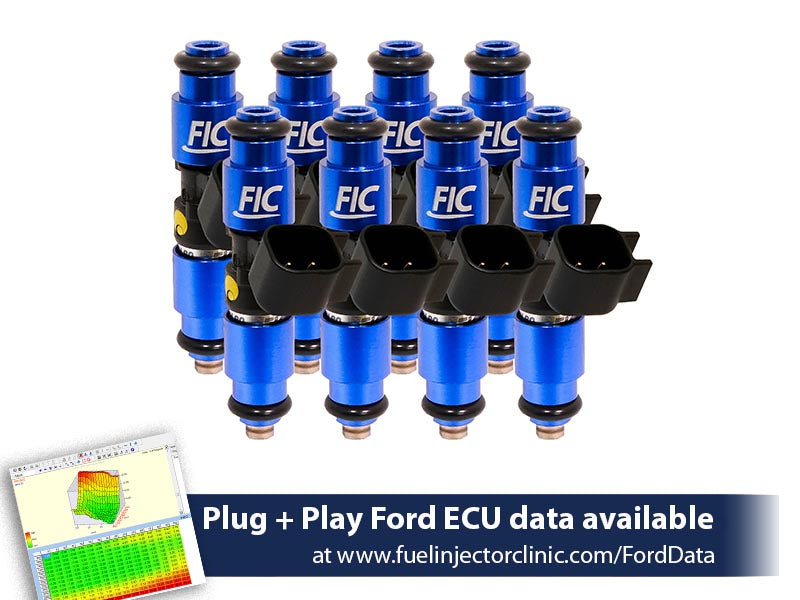 1440cc (140 lbs/hr at 43.5 PSI fuel pressure) FIC Fuel  Injector Clinic Injector Set for Ford F150 (1985-2003)/Ford Lightning (1993-1995)